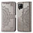 Leather Case Stands Fashionable Pattern Flip Cover Holder for Samsung Galaxy A42 5G Gray