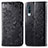 Leather Case Stands Fashionable Pattern Flip Cover Holder for Samsung Galaxy A50S Black