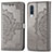 Leather Case Stands Fashionable Pattern Flip Cover Holder for Samsung Galaxy A50S Gray