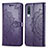 Leather Case Stands Fashionable Pattern Flip Cover Holder for Samsung Galaxy A50S Purple