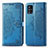 Leather Case Stands Fashionable Pattern Flip Cover Holder for Samsung Galaxy A51 5G Blue