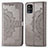 Leather Case Stands Fashionable Pattern Flip Cover Holder for Samsung Galaxy A51 5G Gray