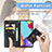 Leather Case Stands Fashionable Pattern Flip Cover Holder for Samsung Galaxy A52 4G