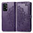 Leather Case Stands Fashionable Pattern Flip Cover Holder for Samsung Galaxy A52 4G Purple