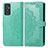 Leather Case Stands Fashionable Pattern Flip Cover Holder for Samsung Galaxy A54 5G Green