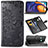 Leather Case Stands Fashionable Pattern Flip Cover Holder for Samsung Galaxy A60