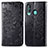 Leather Case Stands Fashionable Pattern Flip Cover Holder for Samsung Galaxy A60 Black