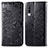 Leather Case Stands Fashionable Pattern Flip Cover Holder for Samsung Galaxy A70S Black