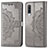 Leather Case Stands Fashionable Pattern Flip Cover Holder for Samsung Galaxy A70S Gray