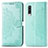 Leather Case Stands Fashionable Pattern Flip Cover Holder for Samsung Galaxy A70S Green