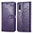 Leather Case Stands Fashionable Pattern Flip Cover Holder for Samsung Galaxy A70S Purple