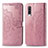 Leather Case Stands Fashionable Pattern Flip Cover Holder for Samsung Galaxy A70S Rose Gold