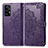 Leather Case Stands Fashionable Pattern Flip Cover Holder for Samsung Galaxy A72 4G Purple