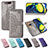 Leather Case Stands Fashionable Pattern Flip Cover Holder for Samsung Galaxy A80