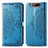 Leather Case Stands Fashionable Pattern Flip Cover Holder for Samsung Galaxy A80 Blue