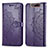 Leather Case Stands Fashionable Pattern Flip Cover Holder for Samsung Galaxy A80 Purple