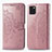 Leather Case Stands Fashionable Pattern Flip Cover Holder for Samsung Galaxy A81 Rose Gold