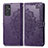 Leather Case Stands Fashionable Pattern Flip Cover Holder for Samsung Galaxy A82 5G Purple
