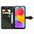 Leather Case Stands Fashionable Pattern Flip Cover Holder for Samsung Galaxy F13 4G