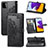 Leather Case Stands Fashionable Pattern Flip Cover Holder for Samsung Galaxy F42 5G
