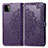 Leather Case Stands Fashionable Pattern Flip Cover Holder for Samsung Galaxy F42 5G Purple