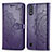 Leather Case Stands Fashionable Pattern Flip Cover Holder for Samsung Galaxy M01 Purple