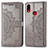 Leather Case Stands Fashionable Pattern Flip Cover Holder for Samsung Galaxy M01s Gray