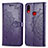 Leather Case Stands Fashionable Pattern Flip Cover Holder for Samsung Galaxy M01s Purple