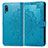 Leather Case Stands Fashionable Pattern Flip Cover Holder for Samsung Galaxy M02 Blue