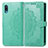 Leather Case Stands Fashionable Pattern Flip Cover Holder for Samsung Galaxy M02 Green