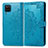 Leather Case Stands Fashionable Pattern Flip Cover Holder for Samsung Galaxy M12 Blue