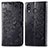 Leather Case Stands Fashionable Pattern Flip Cover Holder for Samsung Galaxy M20 Black