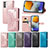 Leather Case Stands Fashionable Pattern Flip Cover Holder for Samsung Galaxy M23 5G