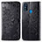 Leather Case Stands Fashionable Pattern Flip Cover Holder for Samsung Galaxy M30s Black