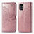 Leather Case Stands Fashionable Pattern Flip Cover Holder for Samsung Galaxy M31s Rose Gold