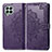 Leather Case Stands Fashionable Pattern Flip Cover Holder for Samsung Galaxy M33 5G Purple