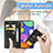 Leather Case Stands Fashionable Pattern Flip Cover Holder for Samsung Galaxy M62 4G