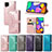 Leather Case Stands Fashionable Pattern Flip Cover Holder for Samsung Galaxy M62 4G