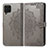 Leather Case Stands Fashionable Pattern Flip Cover Holder for Samsung Galaxy M62 4G Gray