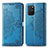 Leather Case Stands Fashionable Pattern Flip Cover Holder for Samsung Galaxy M80S Blue
