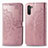 Leather Case Stands Fashionable Pattern Flip Cover Holder for Samsung Galaxy Note 10 5G Rose Gold