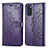 Leather Case Stands Fashionable Pattern Flip Cover Holder for Samsung Galaxy S20 5G Purple