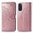 Leather Case Stands Fashionable Pattern Flip Cover Holder for Samsung Galaxy S20 5G Rose Gold