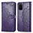 Leather Case Stands Fashionable Pattern Flip Cover Holder for Samsung Galaxy S20 Plus Purple