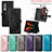 Leather Case Stands Fashionable Pattern Flip Cover Holder for Samsung Galaxy Z Fold3 5G