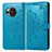 Leather Case Stands Fashionable Pattern Flip Cover Holder for Sharp Aquos R8 Blue