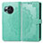 Leather Case Stands Fashionable Pattern Flip Cover Holder for Sharp Aquos R8 Green