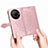 Leather Case Stands Fashionable Pattern Flip Cover Holder for Sharp Aquos R8 Pro