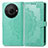 Leather Case Stands Fashionable Pattern Flip Cover Holder for Sharp Aquos R8 Pro Green