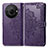 Leather Case Stands Fashionable Pattern Flip Cover Holder for Sharp Aquos R8 Pro Purple
